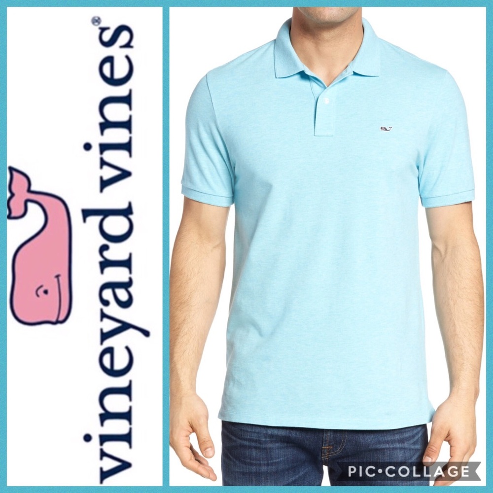 🐳Vineyard Vines Classic Fit Polo {Blue Mist} M